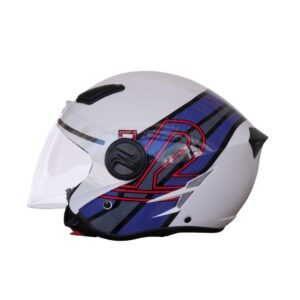 202 OPEN FACE/ECE GRAFICO STREET BLANCO AZUL BRILLANTE