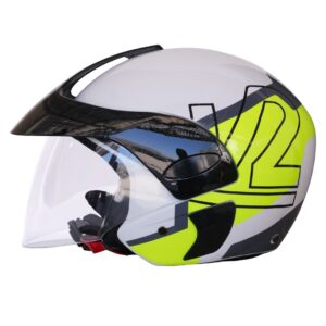 208 OPEN FACE GRAFICO BLANCO AMARILLO BRILLANTE