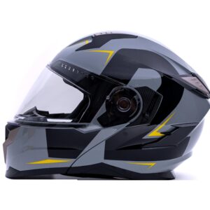 CASCO V2 FLIP UP GRAFICO COLOR GRIS TALLA L