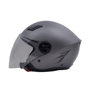 CASCO V2 OPEN FACE SOLIDO COLOR GRIS TITANIUM MATE TALLA L