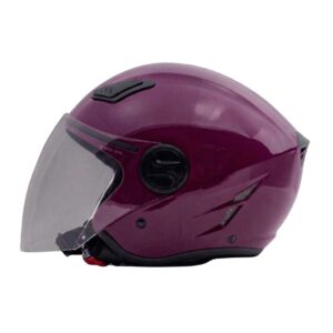 V2 OPEN FACE SOLIDO COLOR MORADO BRILLANTE ESCARCHADO TALLA XXL