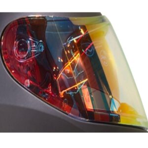 VISERA MD820 TRANSPARENTE ROJO REVO