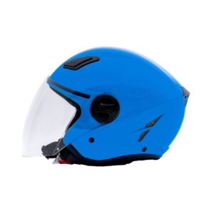 CASCO V2 OPEN FACE SOLIDO COLOR AZUL TALLA M