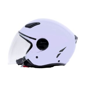 CASCO V2 OPEN FACE SOLIDO COLOR BLANCO PERLA BRILLANTE TALLA L