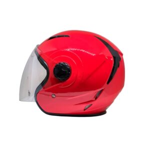 V2 207 OPEN FACE SOLIDO ROJO BRILLANTE TALLA M