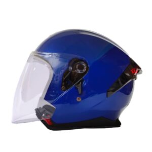 CASCO V2 220 OPEN FACE SOLIDO AZUL BRILLANTE CON ESCARCHA TALLA XXL
