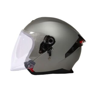 CASCO V2 220 OPEN FACE CON LUZ LED SOLIDO GRIS TITANIUM MATE TALLA M