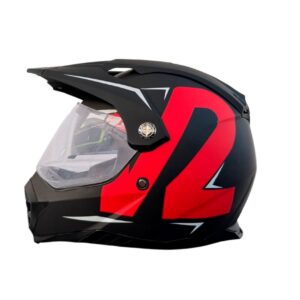 CASCO V2 OFF ROAD GRAFICO COLOR ROJO NEGRO MATE TALLA M